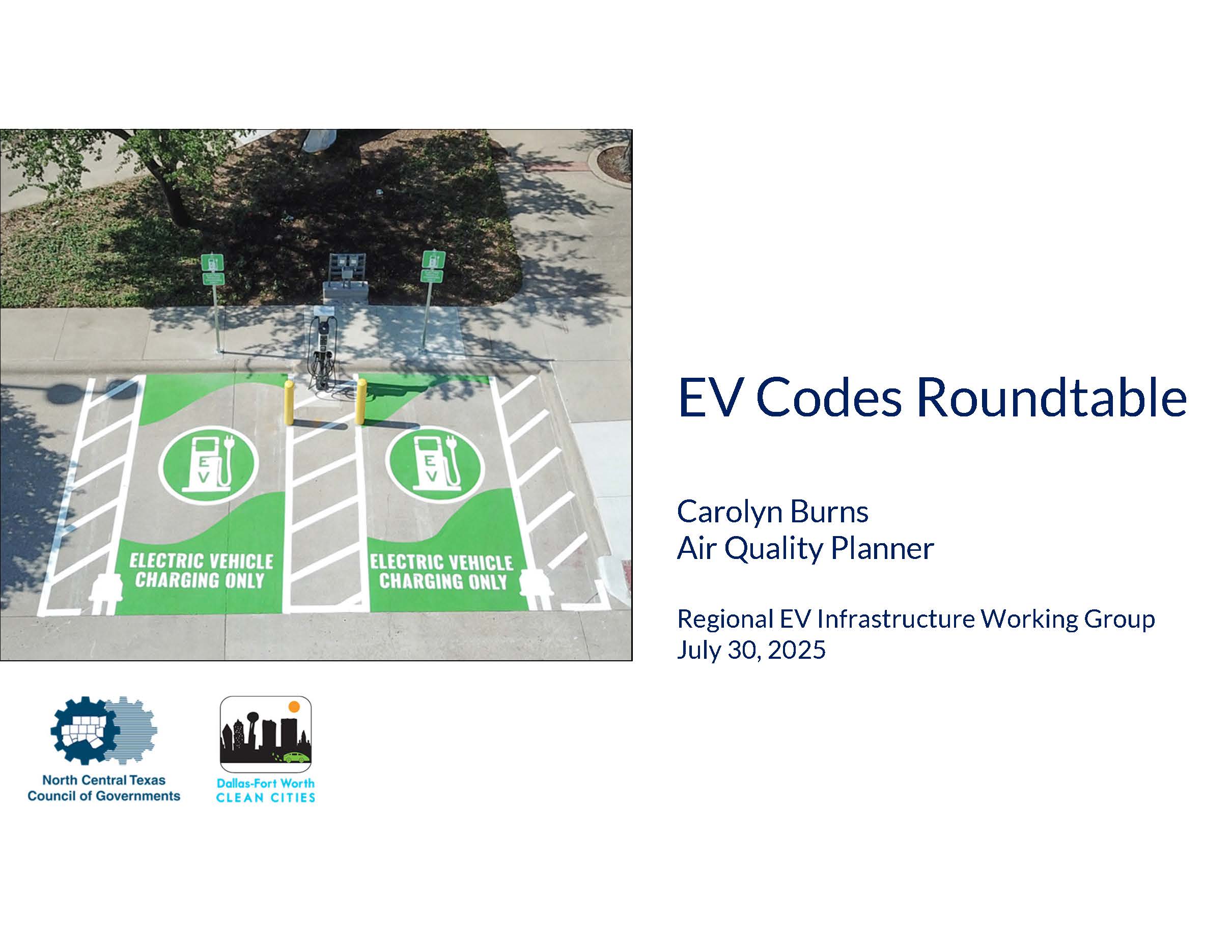 EV Codes Roundtable Presentation Slide
